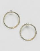 People Tree Fair Trade Silver Plated Circle Earrings - Silver