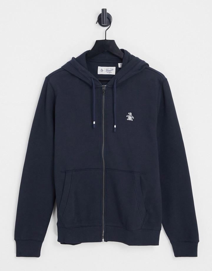 Original Penguin Zip Through Hoodie-blue