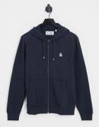 Original Penguin Zip Through Hoodie-blue