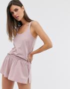 Asos Design Mix & Match Marl Pyjama Tank-pink