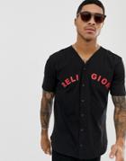 Religion Baseball Fit Shirt In Black - Black