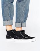 Asos Dakota Lace Up Sneakers - Black