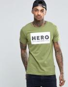 Heros Heroine T-shirt With Large Logo - Green