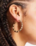 Pieces Chunky Twist Hoops In Gold