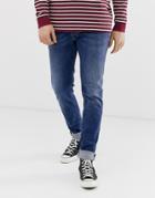 Diesel Sleenker Skinny Fit Jeans In 069aj Mid Wash - Blue