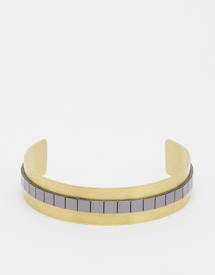 Suzywan Disco Future Gold Cuff Bracelet - Gold