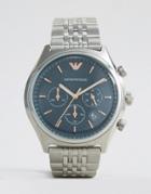 Emporio Armani Chronograph Bracelet Watch In Stainless Steel Ar1974 - Silver