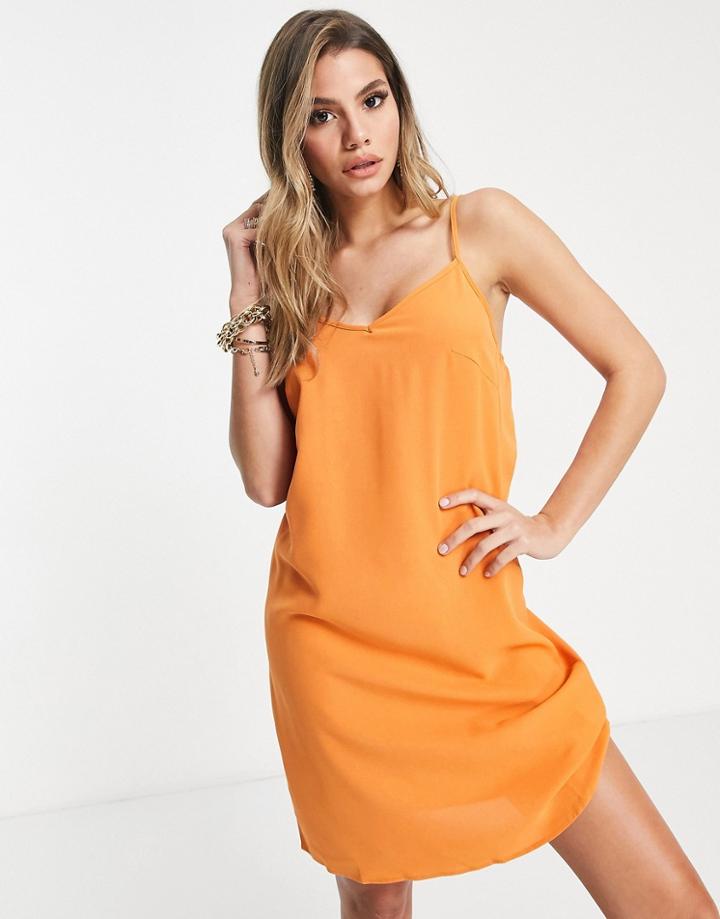 Love & Other Things Cami Dress In Orange-brown