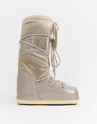 Moonboot Glance Icon Snowboots In Platinum - Gold