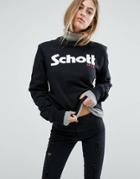Schott Sweat Sweater With Front Logo - White