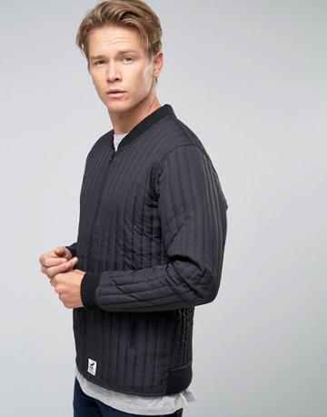 Fat Moose Lumber Quilted Bomber - Black