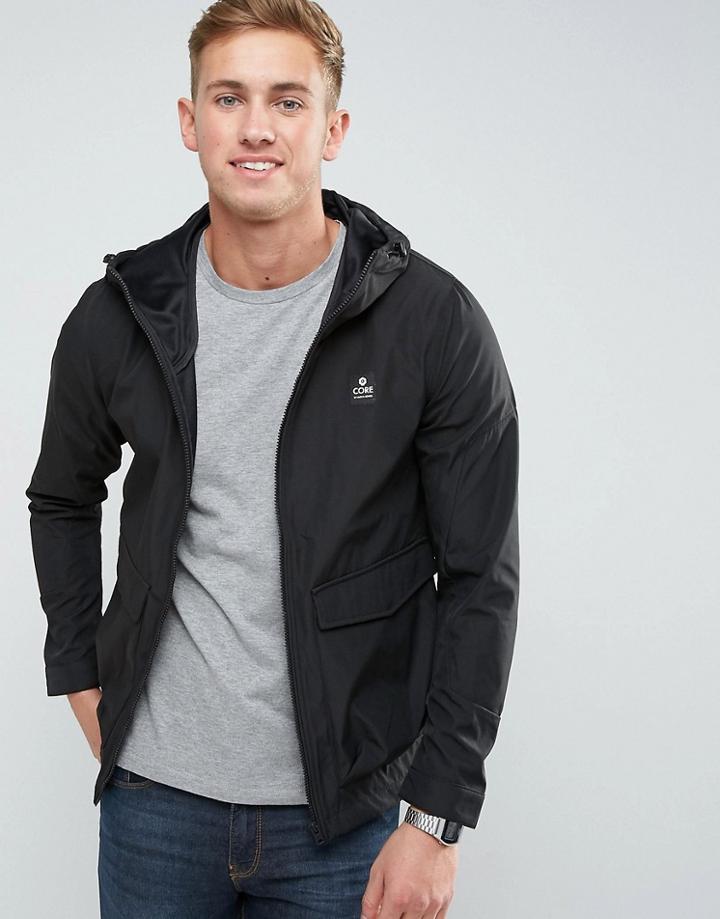 Jack & Jones Logo Harrington Jacket - Black