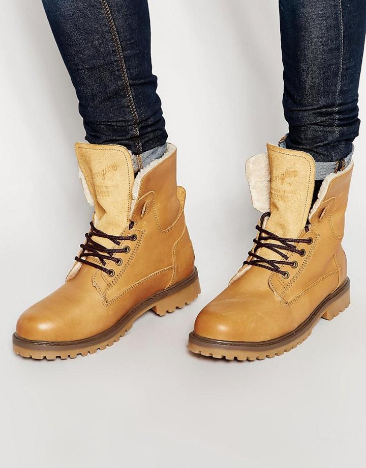 Wrangler Aviator Boots - Tan