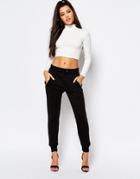 Missguided Zip Detail Jogger - Black