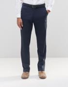 Asos Straight Fit Smart Pants - Navy