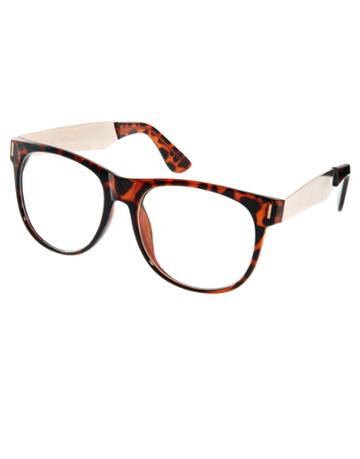Jeepers Peepers Vincent Tortoise Clear Lens Glasses