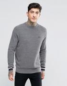 Fred Perry Sweater In Pique With Crew Neck In Steel Marl - Gray