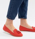 Park Lane Flat Loafers - Red