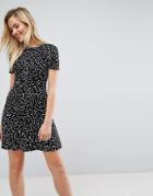 Asos Ultimate Mini Tea Dress In Scatter Spot - Multi