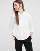 Sisley Dipped Hem Shirt - White