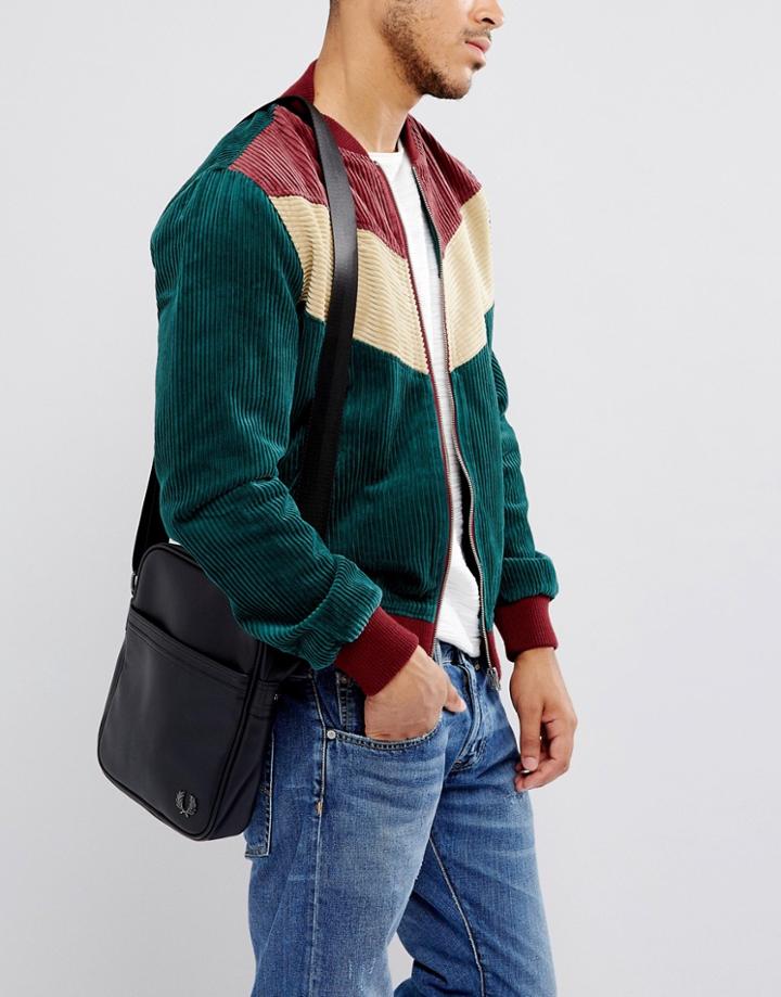 Fred Perry Pique Flight Bag Black - Black