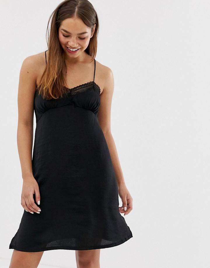 Monki Cross Back Cami Dress - Black