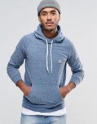 Le Breve Marl Hoodie - Blue