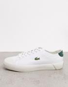 Lacoste Gripshot Sneakers In White Green Leather
