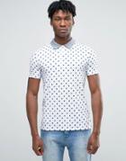 Scotch And Soda Polka Dot Polo Shirt - White
