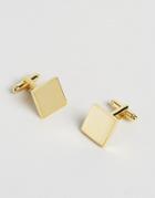Asos Square Cufflinks In Gold - Gold