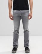 Diesel Buster Straight Jeans 853t Washed Grey - Washed Gray
