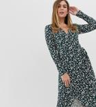 New Look Wrap Dress With Soft Touch In Floral Pattern