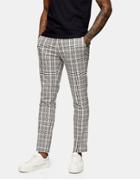 Topman Check Skinny Pants In Pink And Yellow-multi