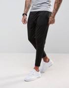 Asos Tapered Jogger In Poly Tricot - Black