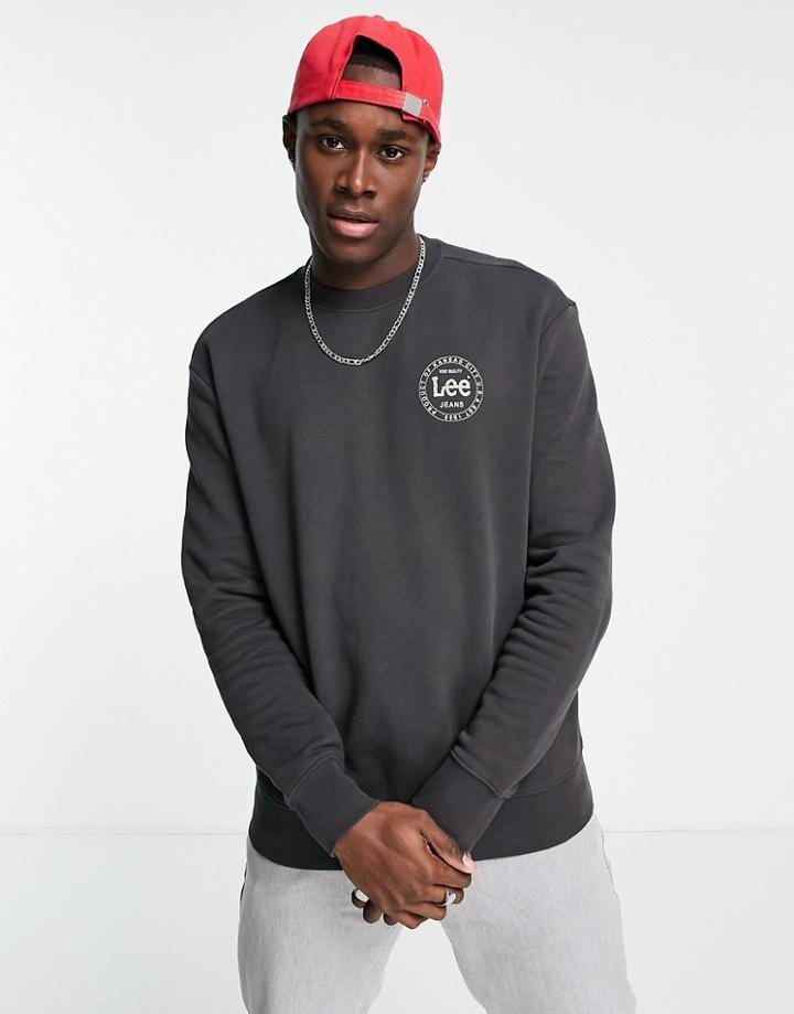 Lee Circle Crew Neck Sweat-black