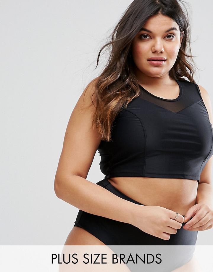 Junarose Mesh Bikini Top - Black