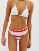 Noisy May Striped Bikini Bottom-multi