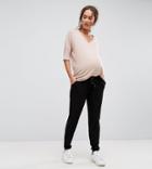 Asos Maternity Jersey Peg Pants With Draw Cord Waist - Black