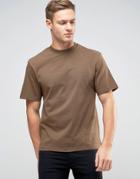 New Look Boxy T-shirt In Dark Khaki - Green