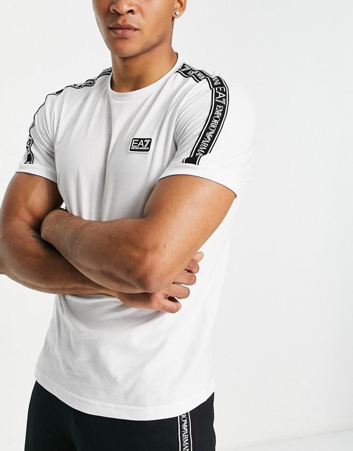 Armani Ea7 Taped Logo T-shirt In White