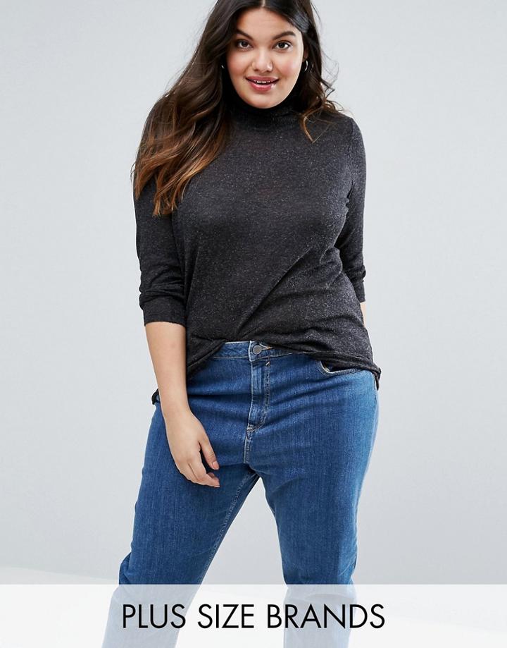 Junarose High Neck Sweater - Black