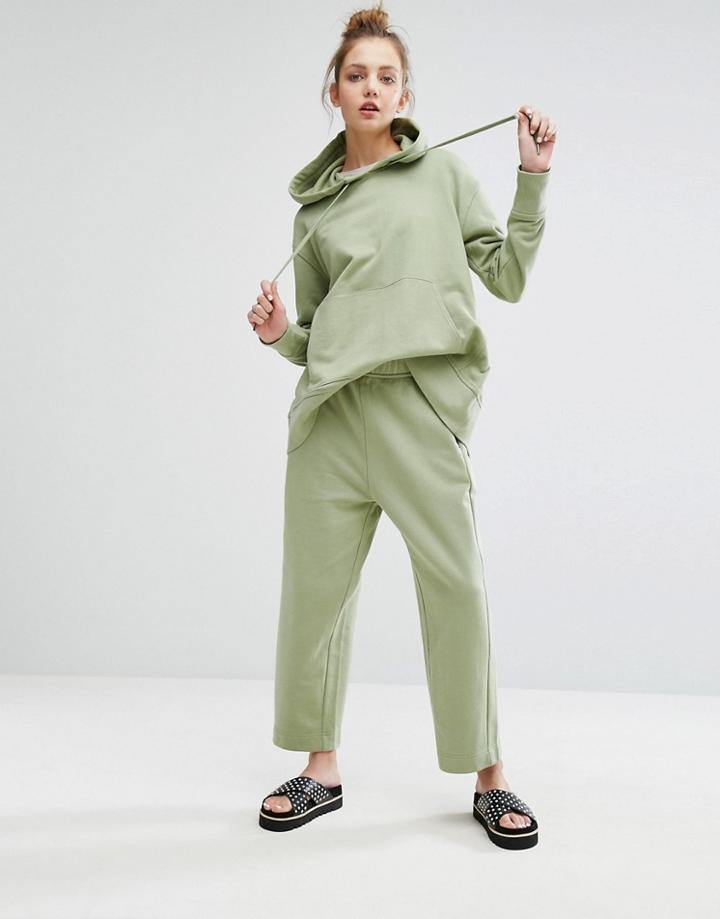 Weekday Wide Leg Joggers - Green