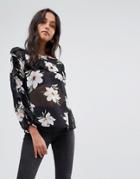 Ax Paris Floral Blouse - Black