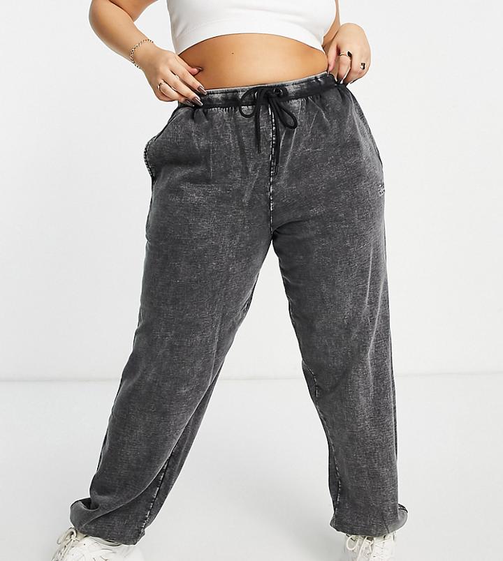 Ellesse Plus Acid Wash Sweatpants In Black