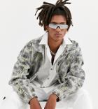 Collusion Snake Print Oversized Jacket-multi
