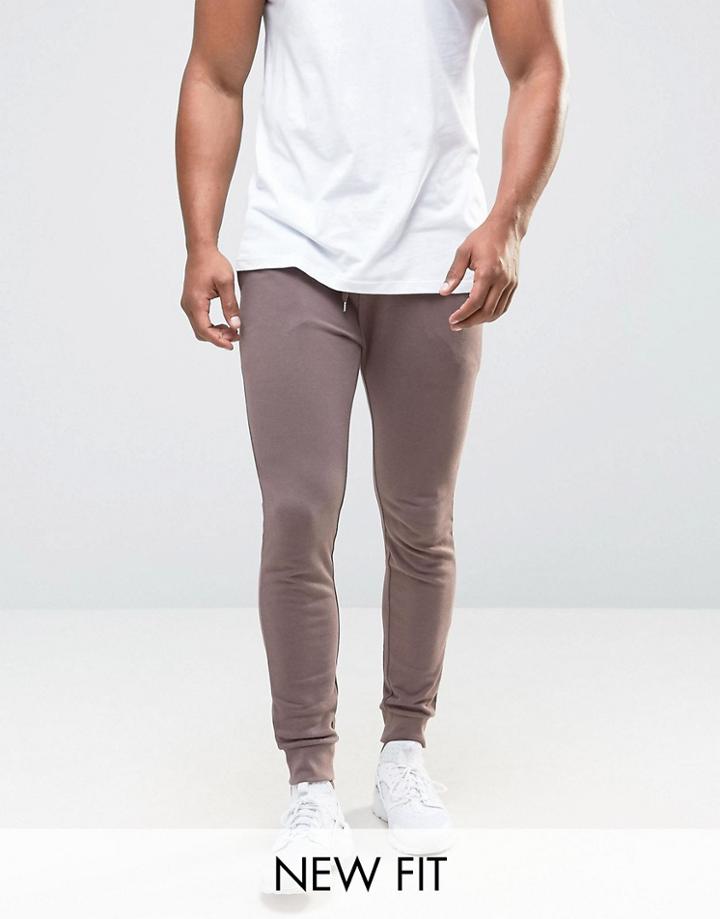 Asos Super Skinny Joggers In Purple - Purple