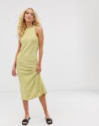 & Other Stories Sleeveless Maxi Knitted Dress In Space Dye Yellow - Multi