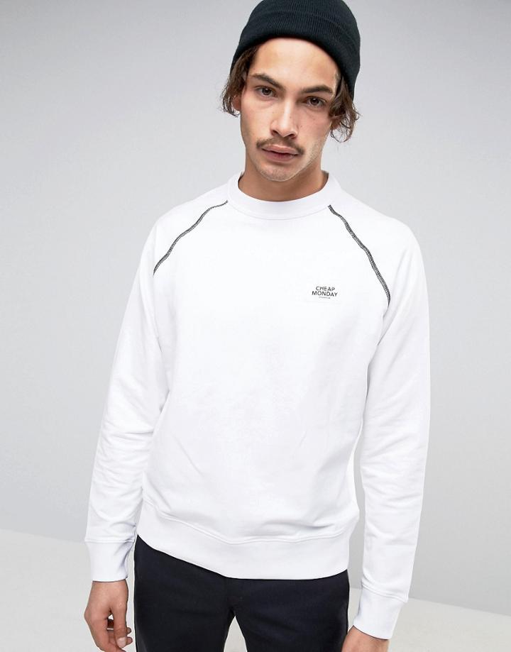 Cheap Monday Bloke Patch Sweatshirt - White