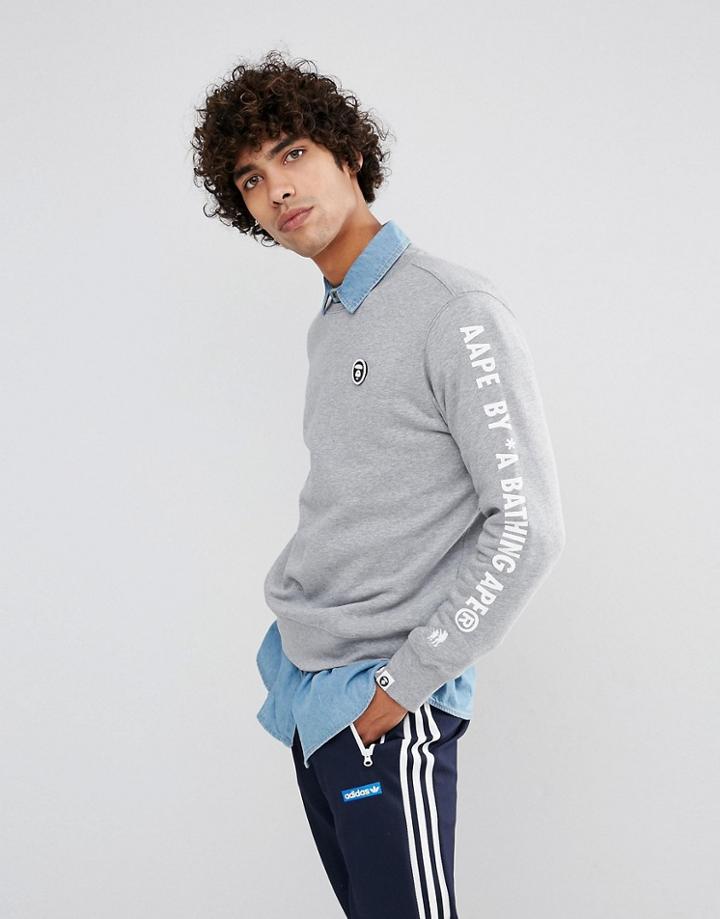 Aape By A Bathing Ape Sweatshirt With Small Logo - Gray