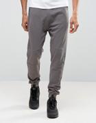 New Look Joggers With Zip Detail In Light Gray - Gray